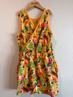 Tea Collection Tropical Bird Wrap Romper 16